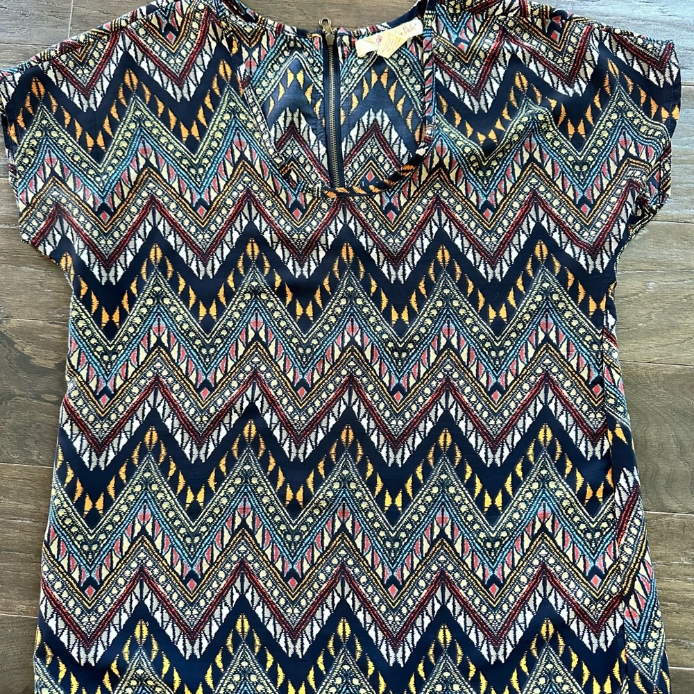 Short sleeve print blouse
